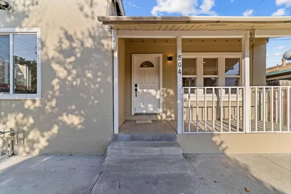 a view of a front door of the house