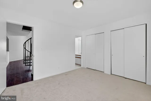 a view of livingroom and hallway