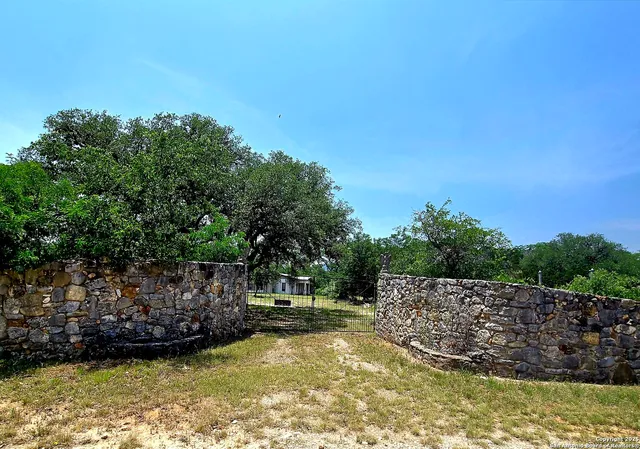 a view of a lake from a yard