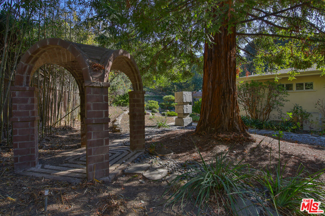 1749 Mandeville Lane Los Angeles, CA 90049 - Photo 28 of 38 a view of a yard with plants and a large tree