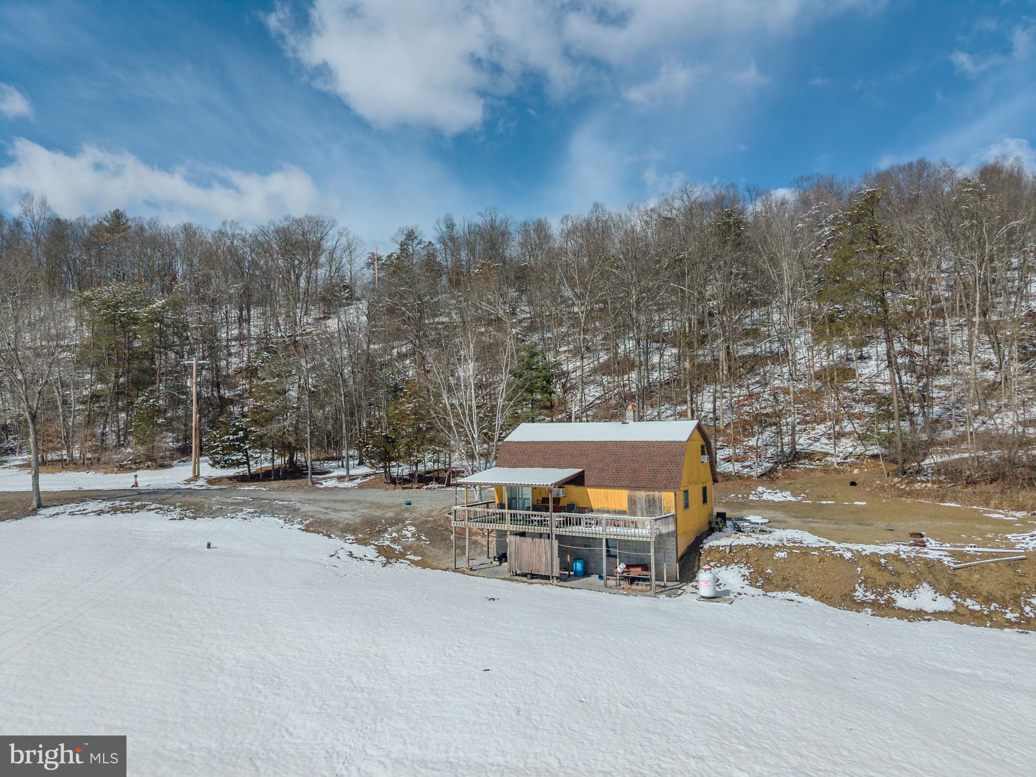 21697 View Drive Three Springs, PA 17264 - Photo 28 of 66 Charming yellow cabin nestled in snowy woods.