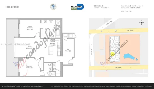 $1,375,000 | 88 Southwest 7th Street, Unit 4004, Miami, FL 33130
