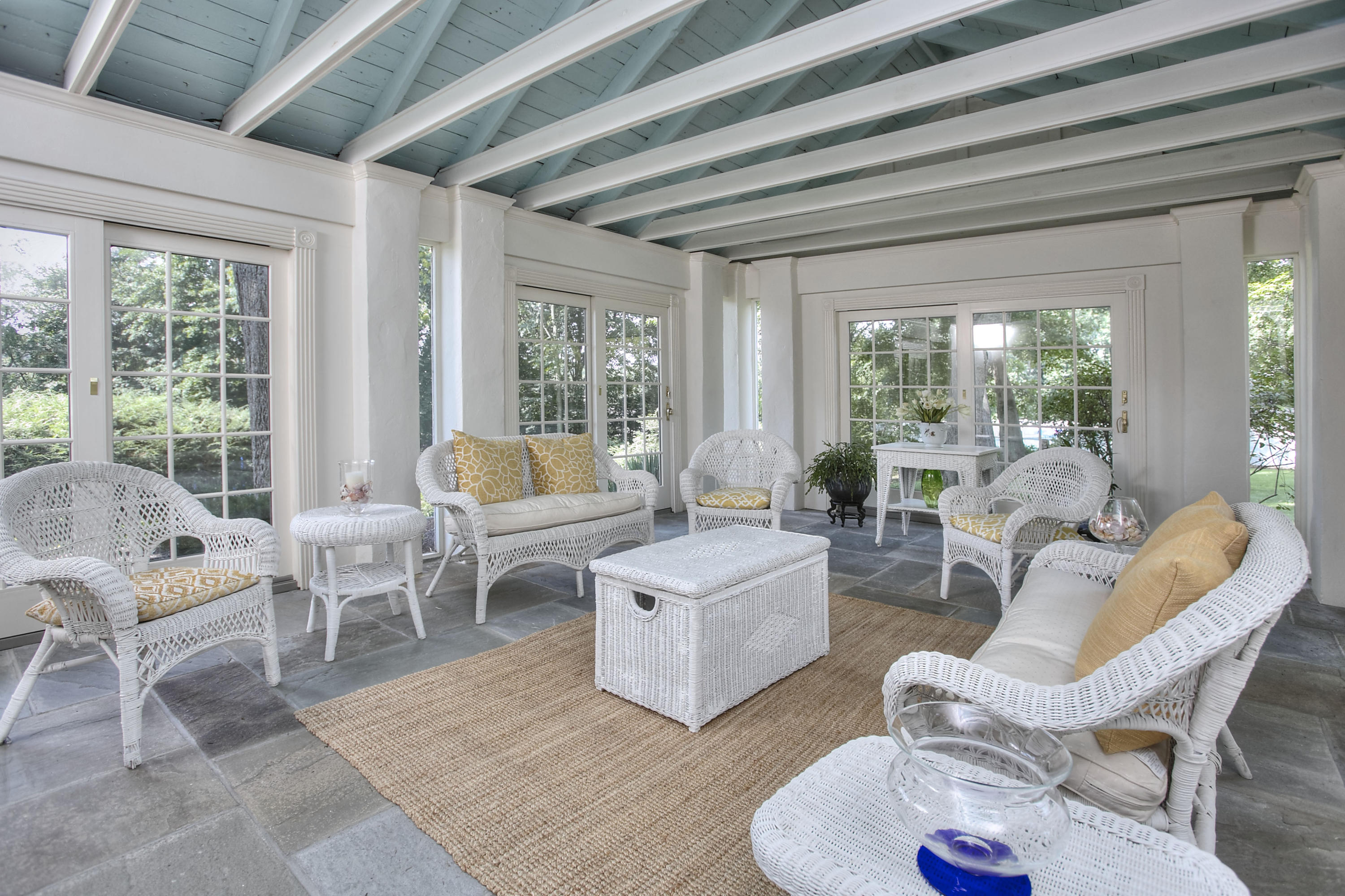 9 Sunswyck Road Darien, CT 06820 - Photo 37 of 43 a living room with furniture and a large window