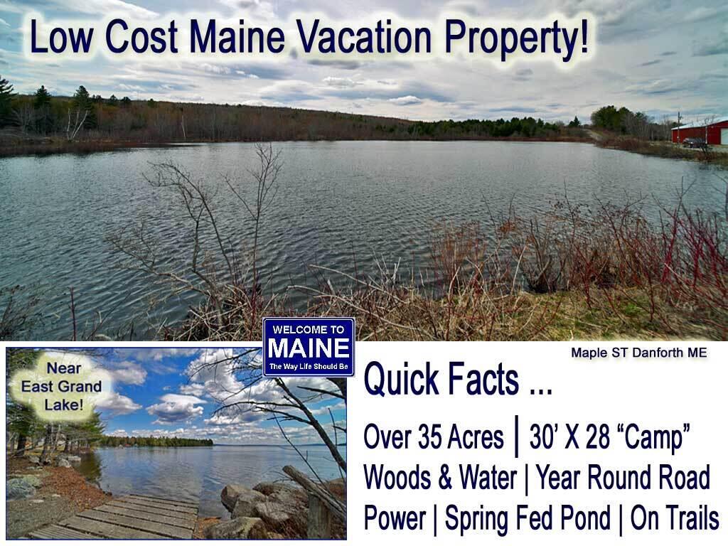 185 Maple Street Danforth, ME 04424 - Photo 1 of 17 waterfront-land-danforth-ma