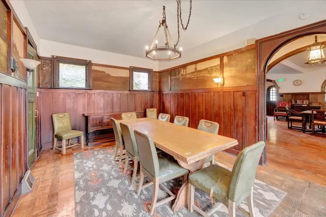 a view of swimming pool with furniture