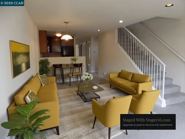 a view of a hallway with a hallway and stairs