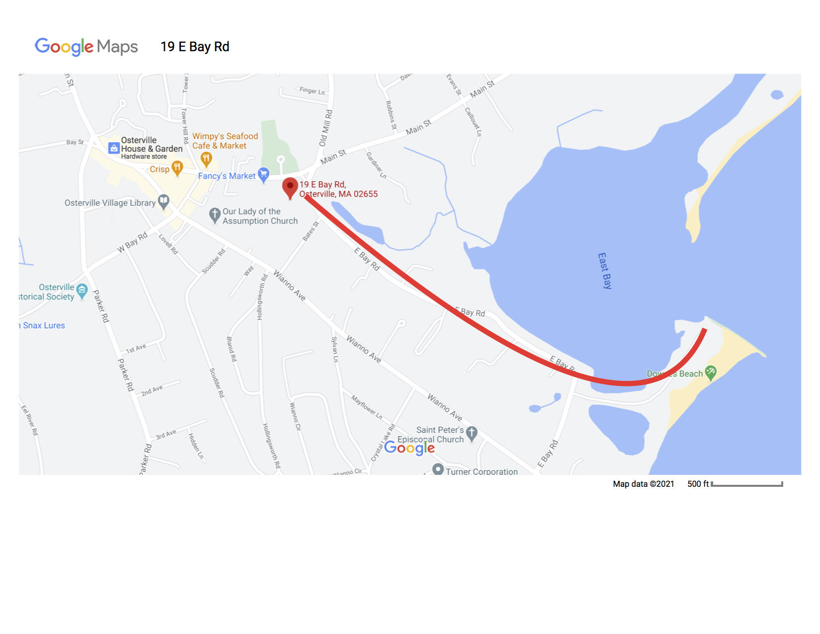 19 East Bay Road Osterville, MA 02655 - Photo 37 of 43 19 E Bay Rd - Google Maps 2 copy