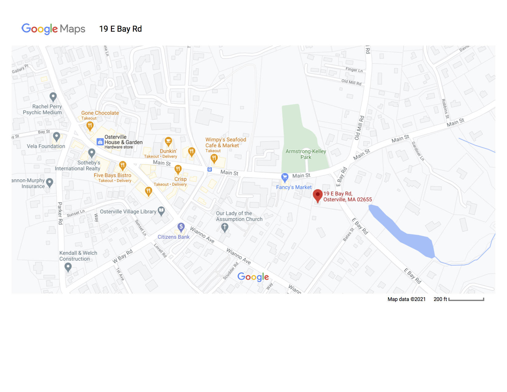 19 East Bay Road Osterville, MA 02655 - Photo 38 of 43 19 E Bay Rd - Google Maps copy