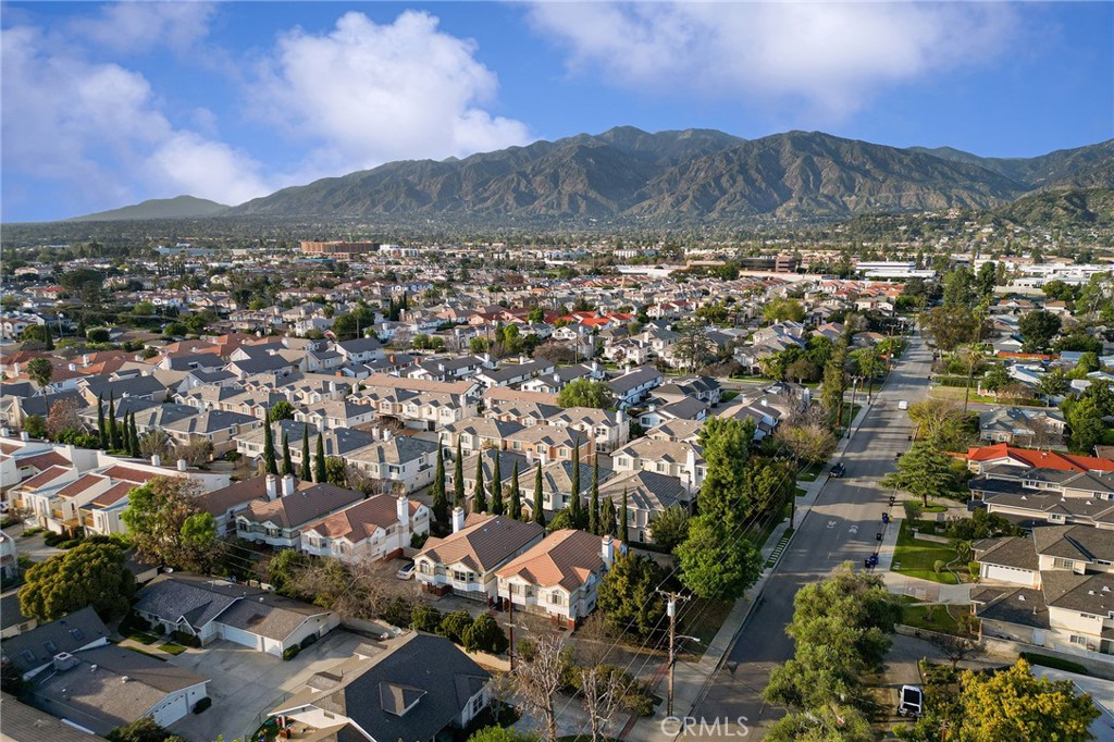 527 Fifth Avenue, Unit B Arcadia, CA 91006 - Photo 30 of 33 an aerial view of residential houses and outdoor space