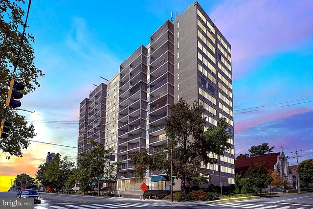 a front view of a building