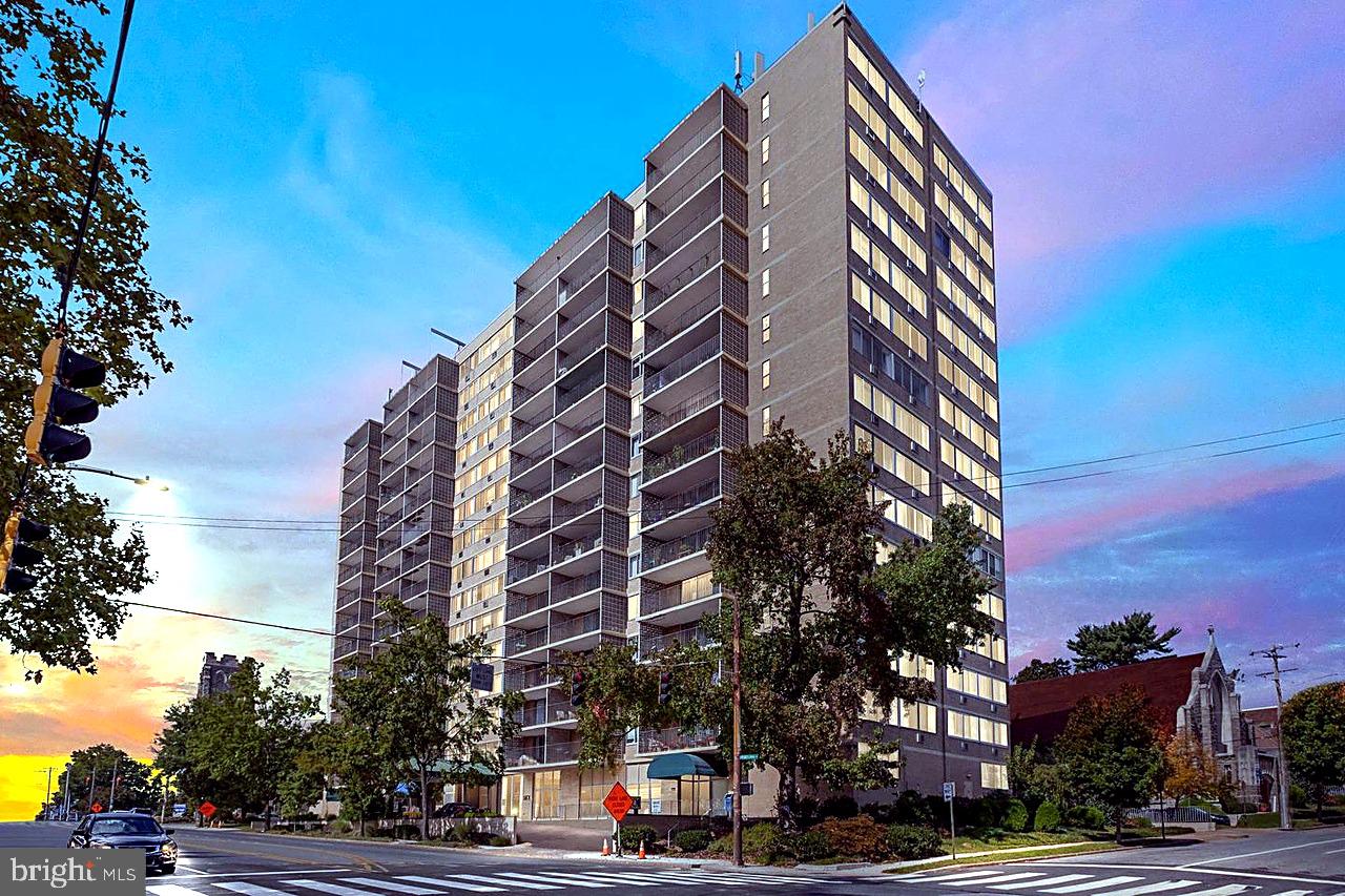 a front view of a building