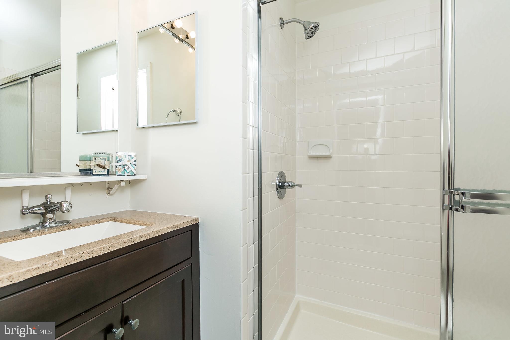 123 West Conway Street, Unit R58 Baltimore, MD 21201 - Photo 18 of 28 Master bath with walk-in shower and new vanity.