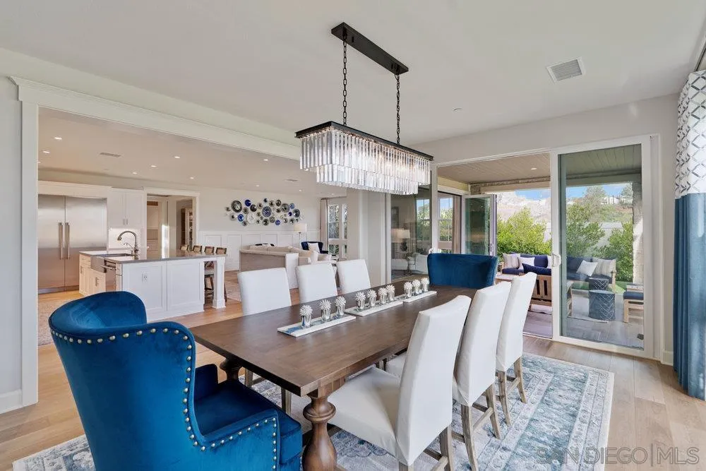 1259 Berryman Canyon Encinitas, CA 92024 - Photo 14 of 36 a view of a dining room with furniture window and wooden floor