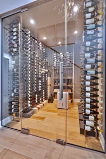 a city view with tall buildings