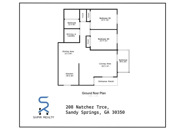$1,550 | 208 Natchez Trace, Sandy Springs, GA 30350