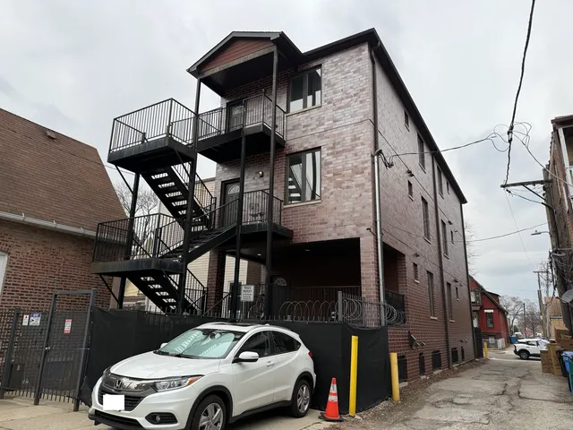 a car parked in front of a house