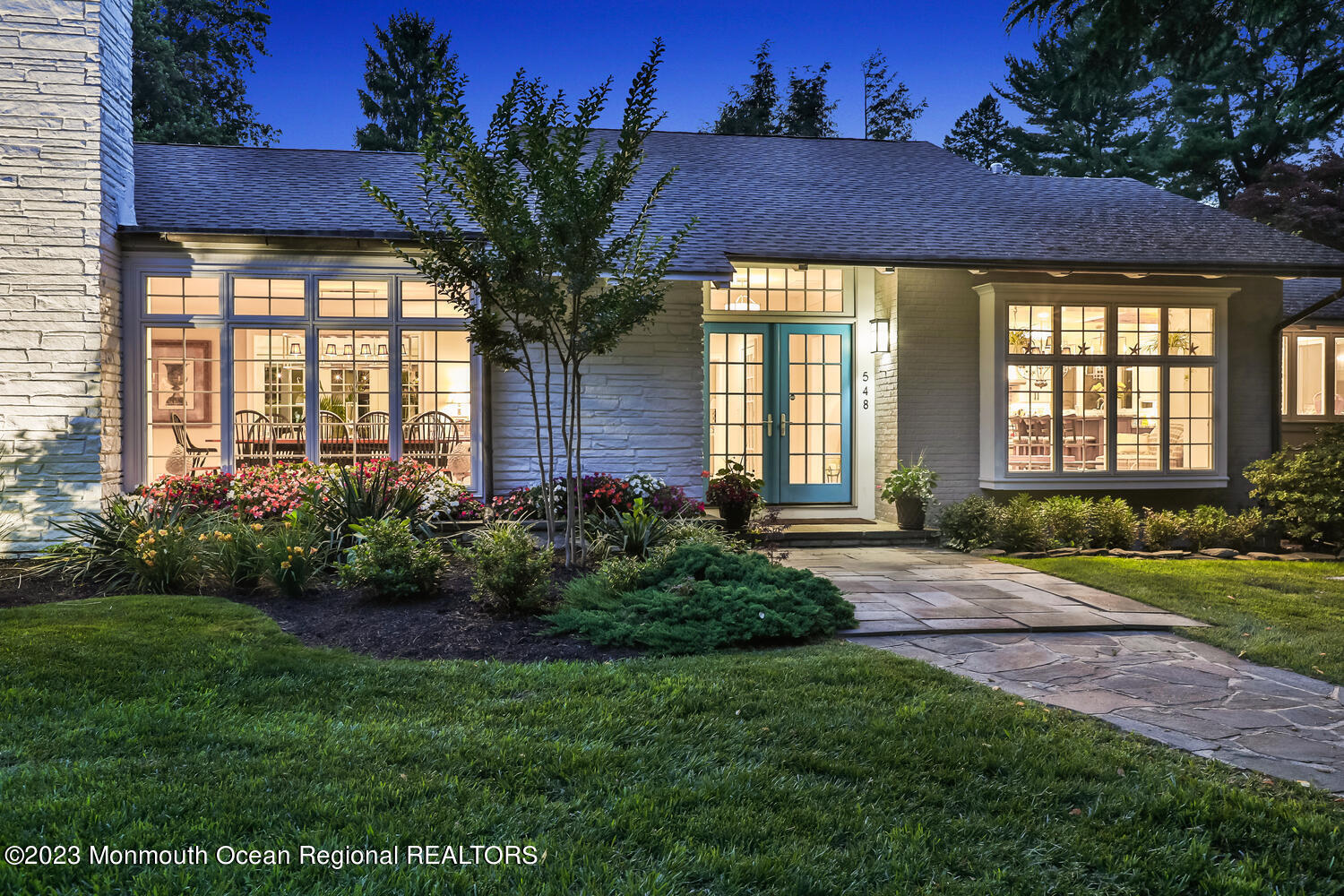 548 Ridge Road Fair Haven, NJ 07704 - Photo 1 of 68 Front of the Home at Dusk