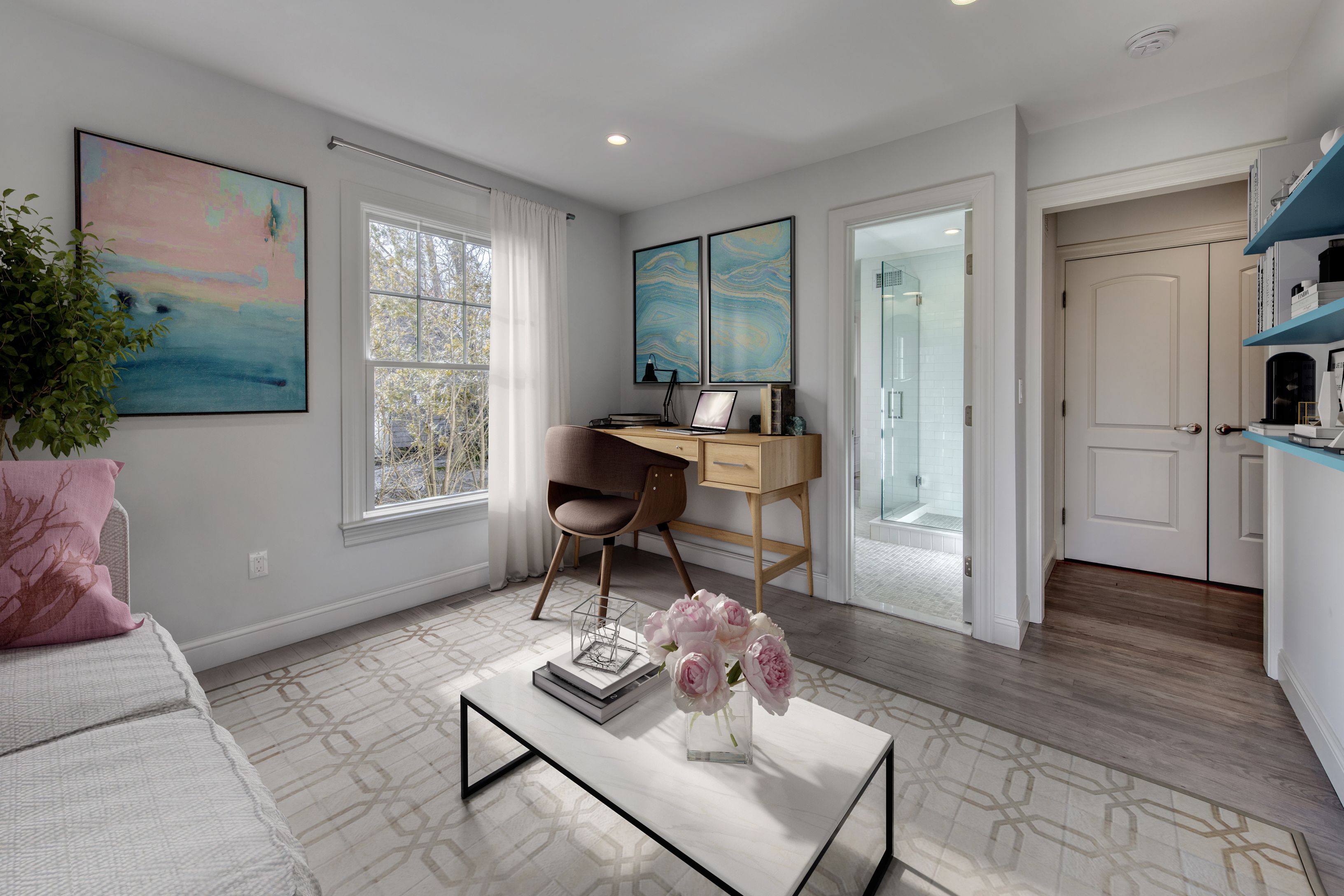 134 Beach Road Westhampton Beach, NY 11978 - Photo 7 of 16 a living room with furniture a window and a potted plant