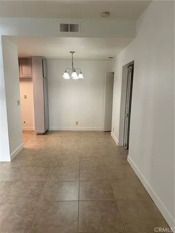 a view of a livingroom with a chandelier