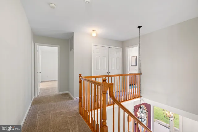 a view of hallway with stairs