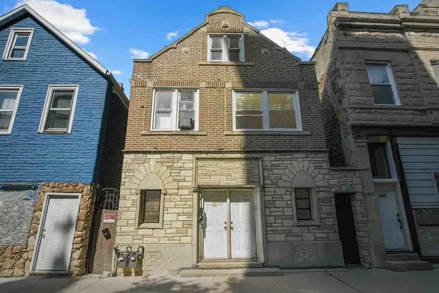 a front view of a house