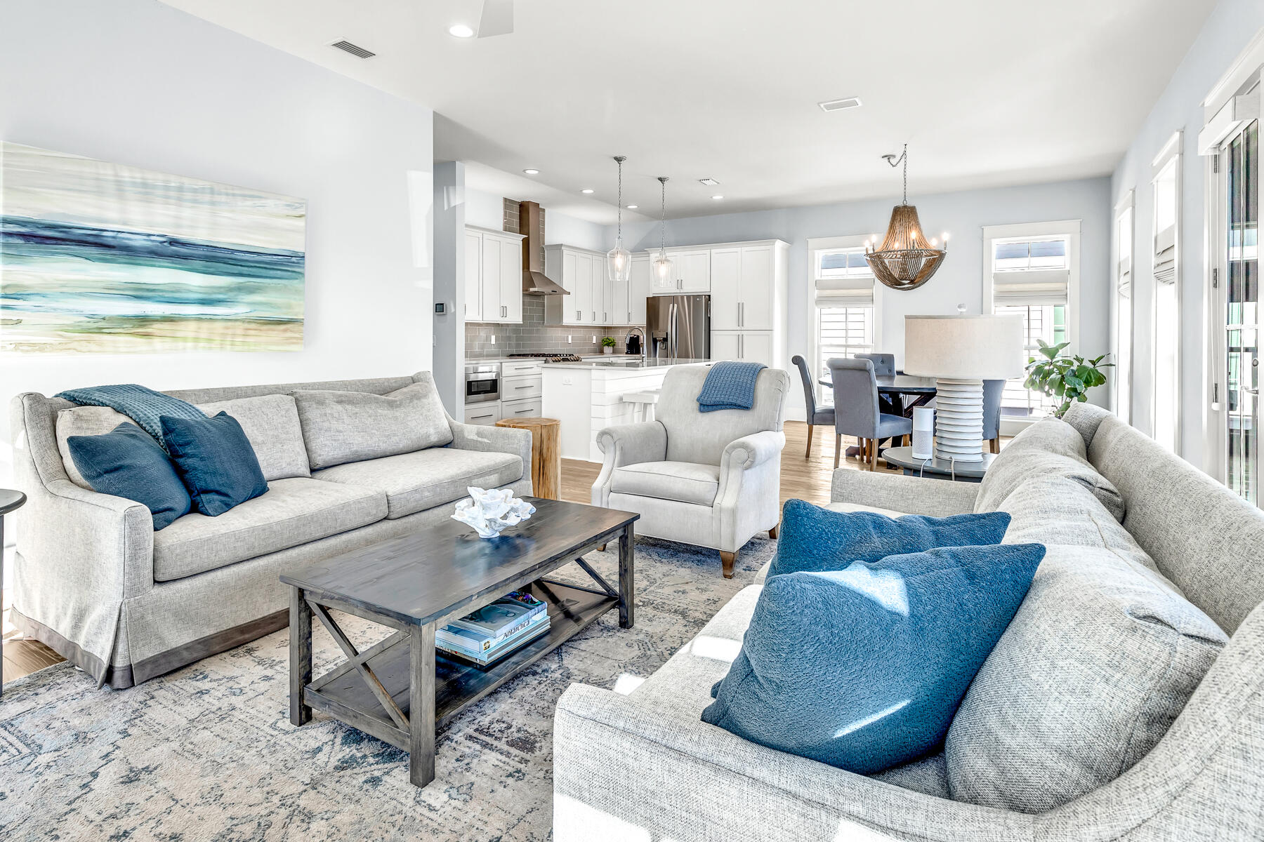 56 Cypress Drive Santa Rosa Beach, FL 32459 - Photo 2 of 61 a living room with furniture kitchen view and a large window