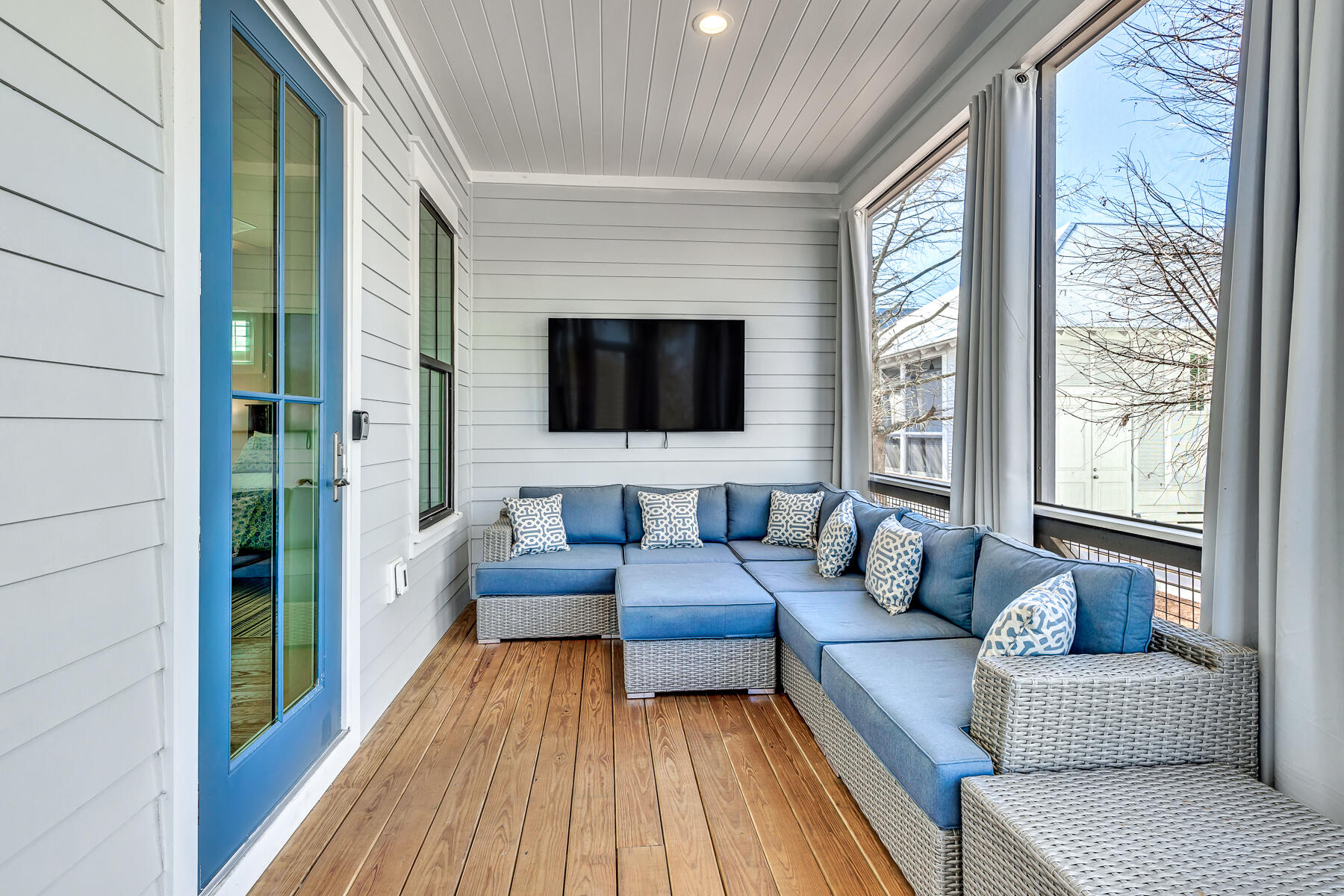 56 Cypress Drive Santa Rosa Beach, FL 32459 - Photo 6 of 61 a living room with furniture and a flat screen tv