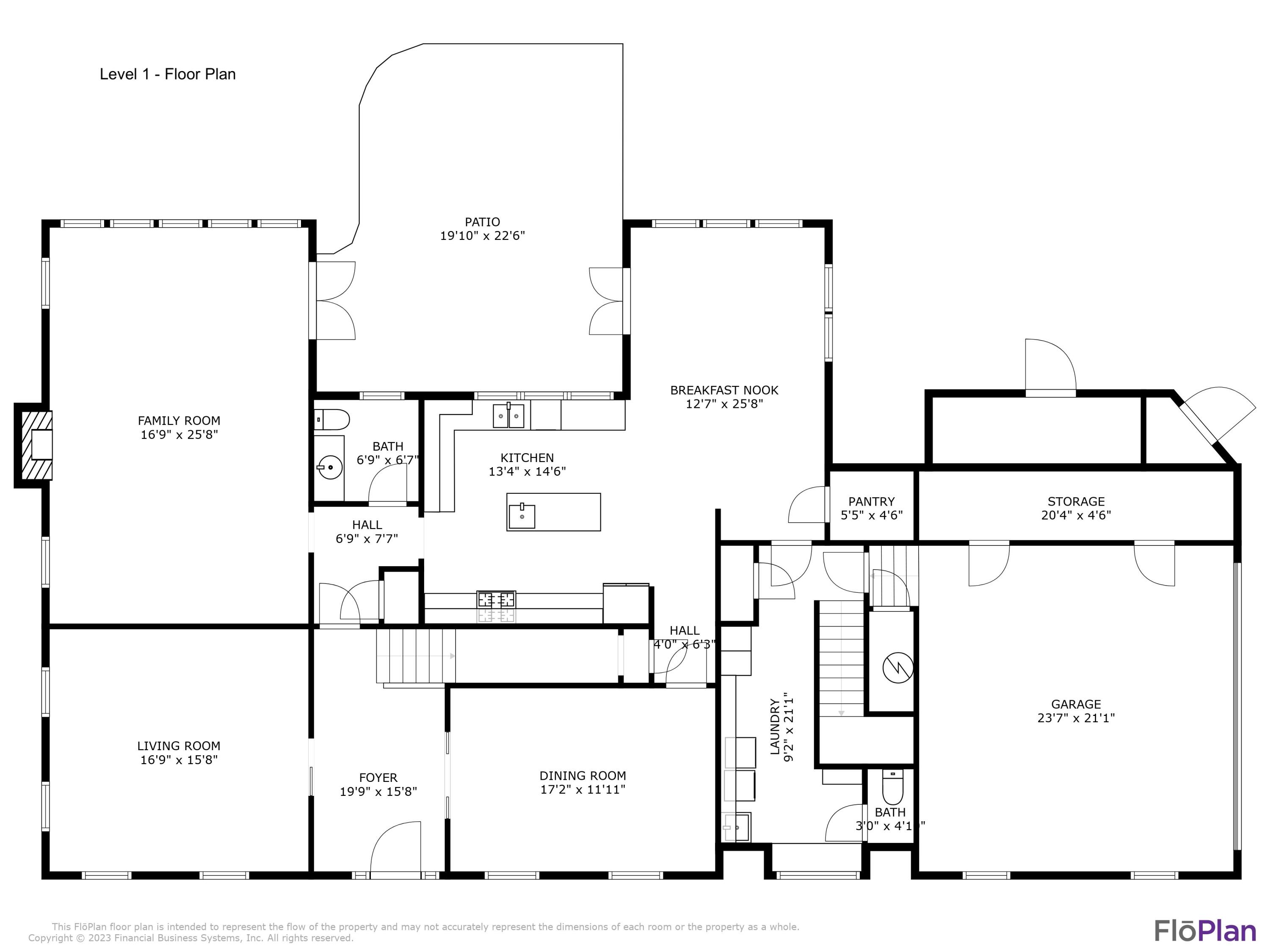 106 North Rainsong Road Dalton, GA 30720 - Photo 49 of 51 Level 1 Floorplan