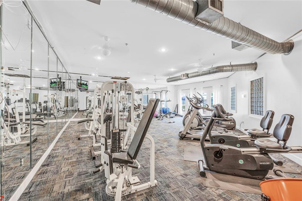 821 Ralph McGill Boulevard Northeast, Unit 3325 Atlanta, GA 30306 - Photo 35 of 54 a view of a room with gym equipment