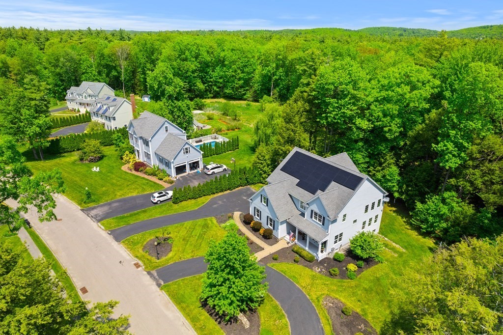19 Village Road Pepperell, MA 01463 - Photo 36 of 41 an aerial view of a house with garden space and street view