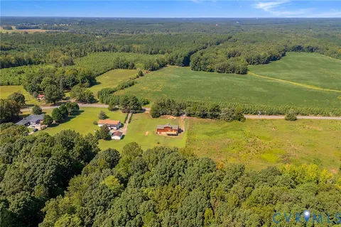 a view of a lake with houses