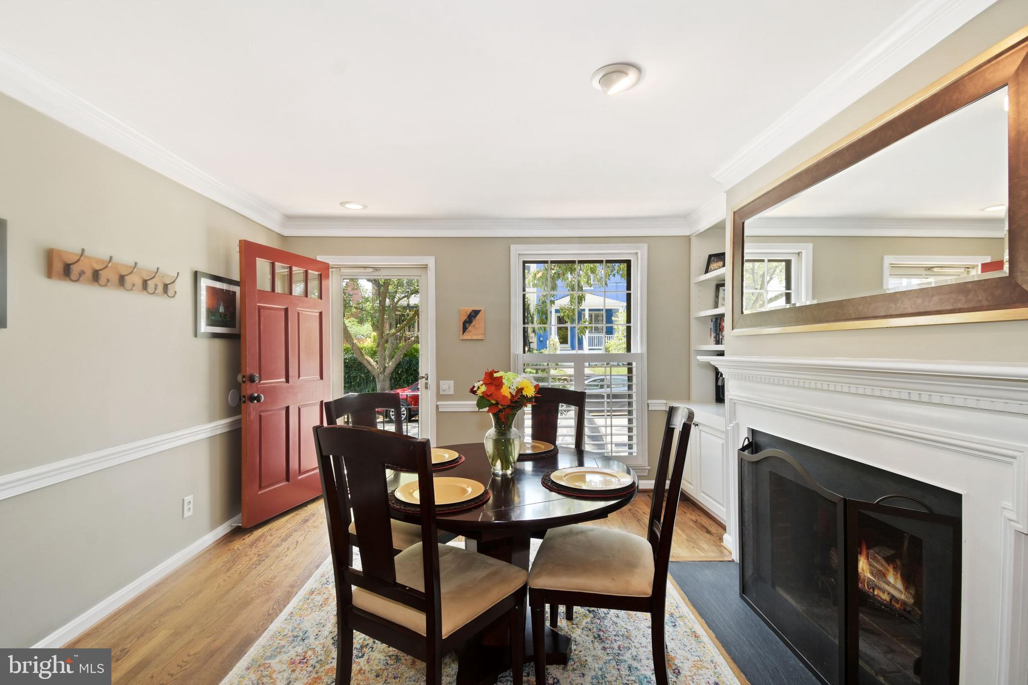1203 Portner Road Alexandria, VA 22314 - Photo 4 of 40 Dining/Living with Wood Burning Fireplace