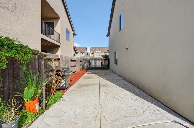 a view of path along with seating area