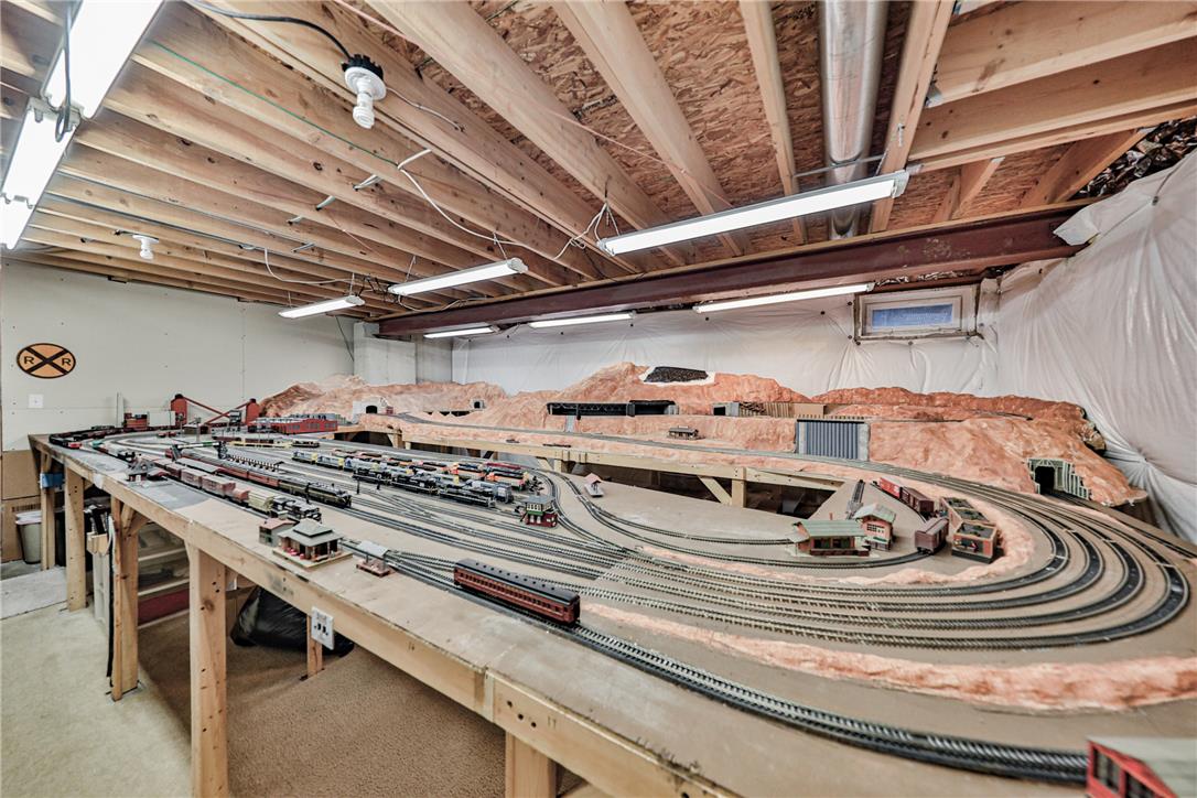 138 Clover Hollow Road Easton, PA 18045 - Photo 72 of 95 A fully realized basement model train setup awaits your hobby pursuits.