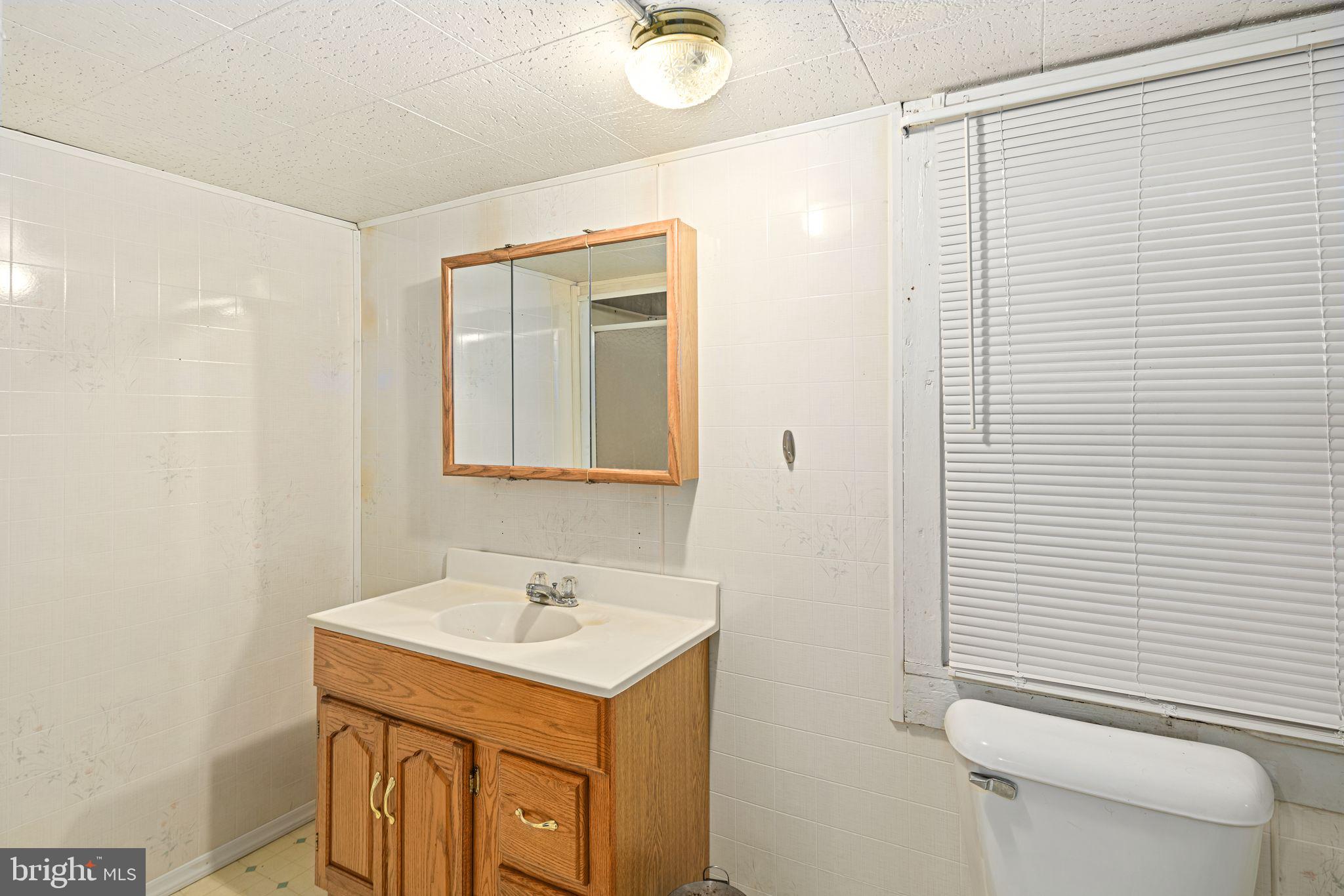 39 Main Street Pilesgrove, NJ 08098 - Photo 13 of 30 a bathroom with a sink a toilet and shower