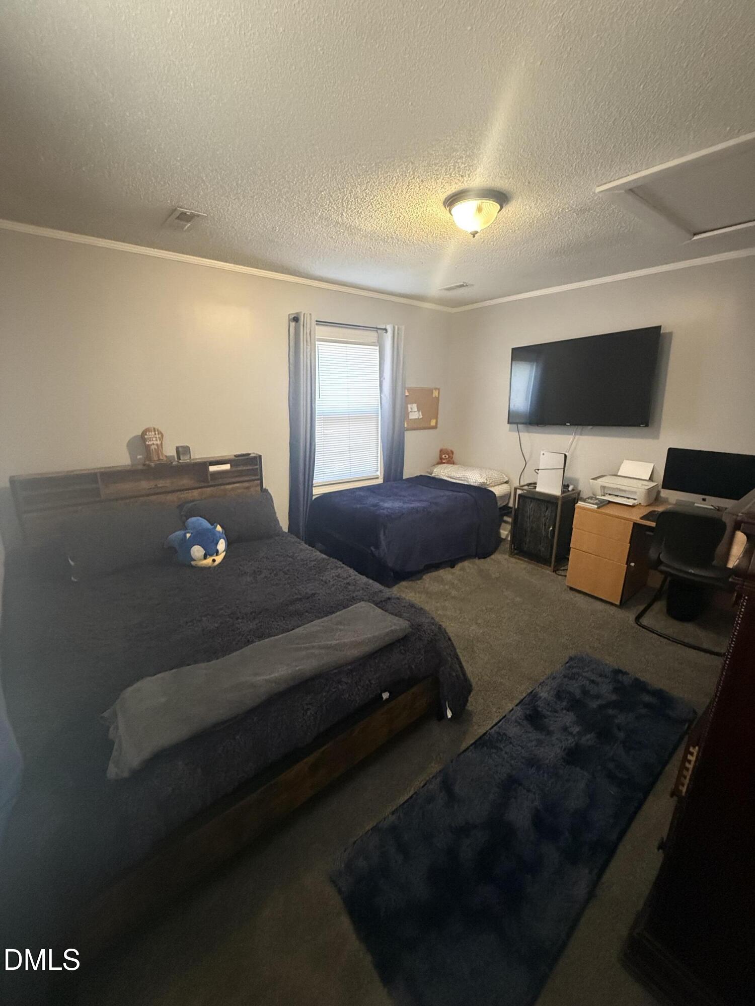 3792 McNeill Hobbs Road Bunnlevel, NC 28323 - Photo 13 of 14 a bedroom with a bed and a flat screen tv