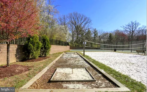 an outdoor space with seating