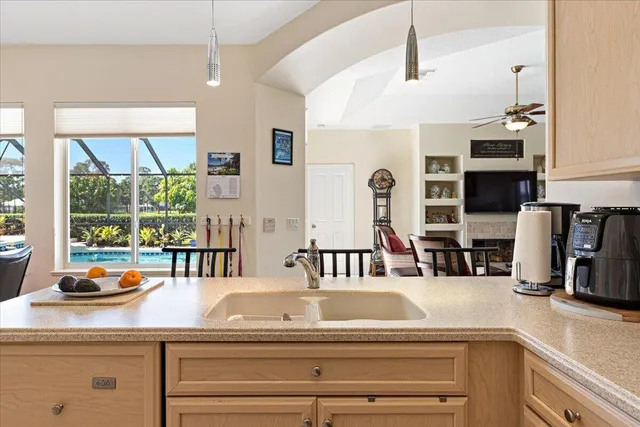 a view of living room with furniture and flat screen tv