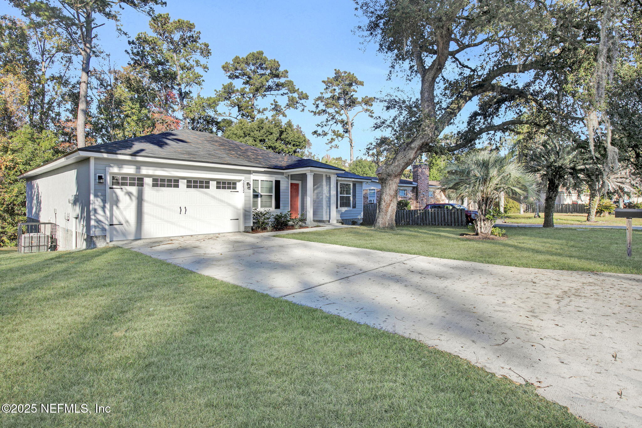 front view of house with a garden