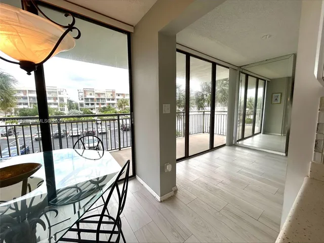 a view of a city from a balcony