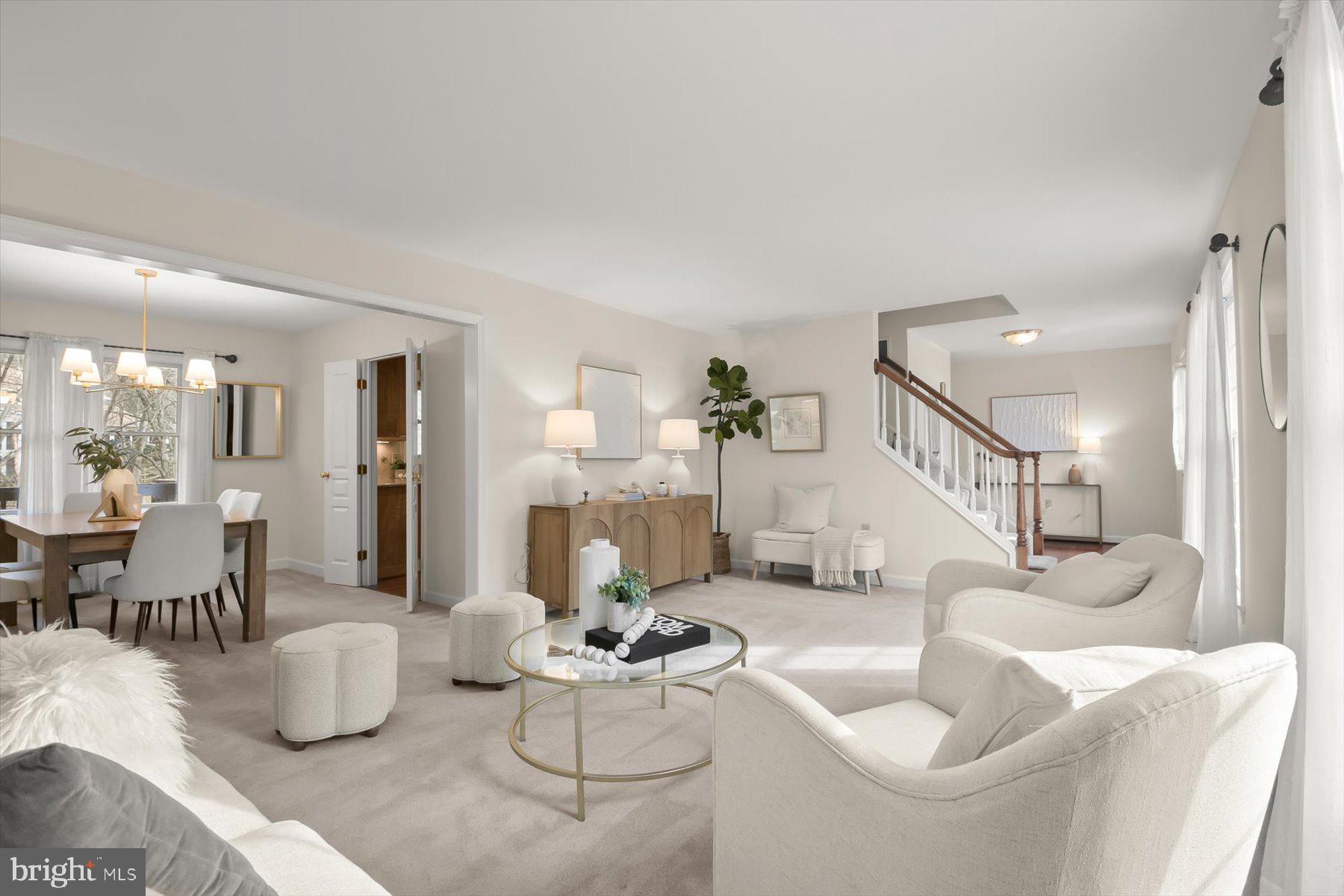 1727 Glastonberry Road Potomac, MD 20854 - Photo 9 of 45 a living room with furniture and a wooden floor
