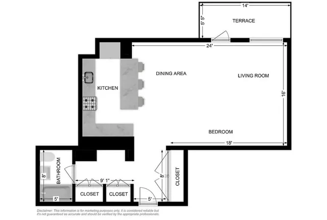 $269,000 | 6040 Boulevard East, Unit 3K, West New York, NJ 07093