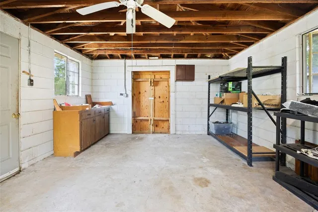 a view of a storage room