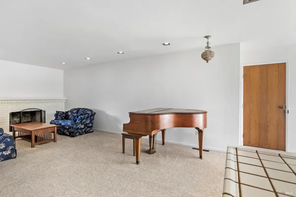 a room with furniture