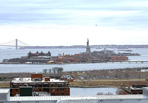 a view of lake with city view