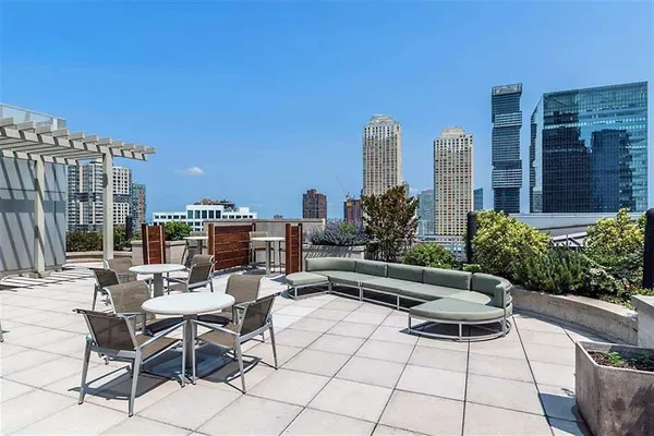 a view of outdoor space with seating