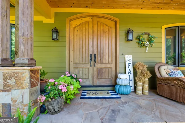 a view of a entryway door front of house