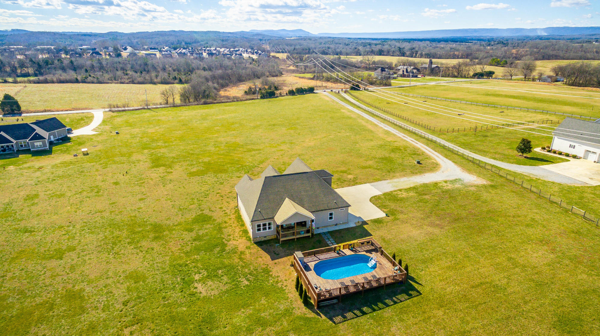 374 Lee Clarkson Road Chickamauga, GA 30707 - Photo 57 of 60 Aerial of home and pool
