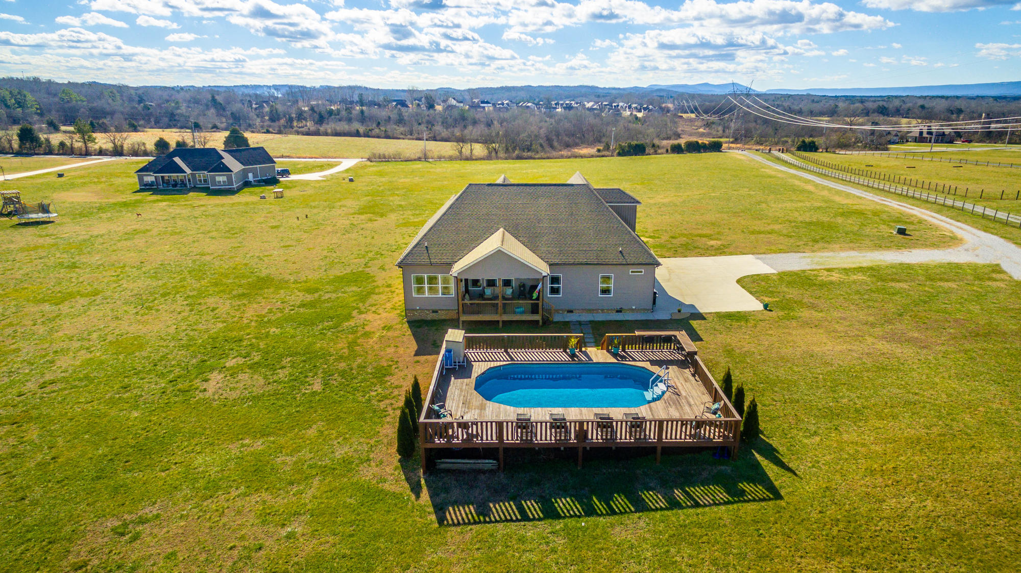 374 Lee Clarkson Road Chickamauga, GA 30707 - Photo 58 of 60 Aerial of home and pool