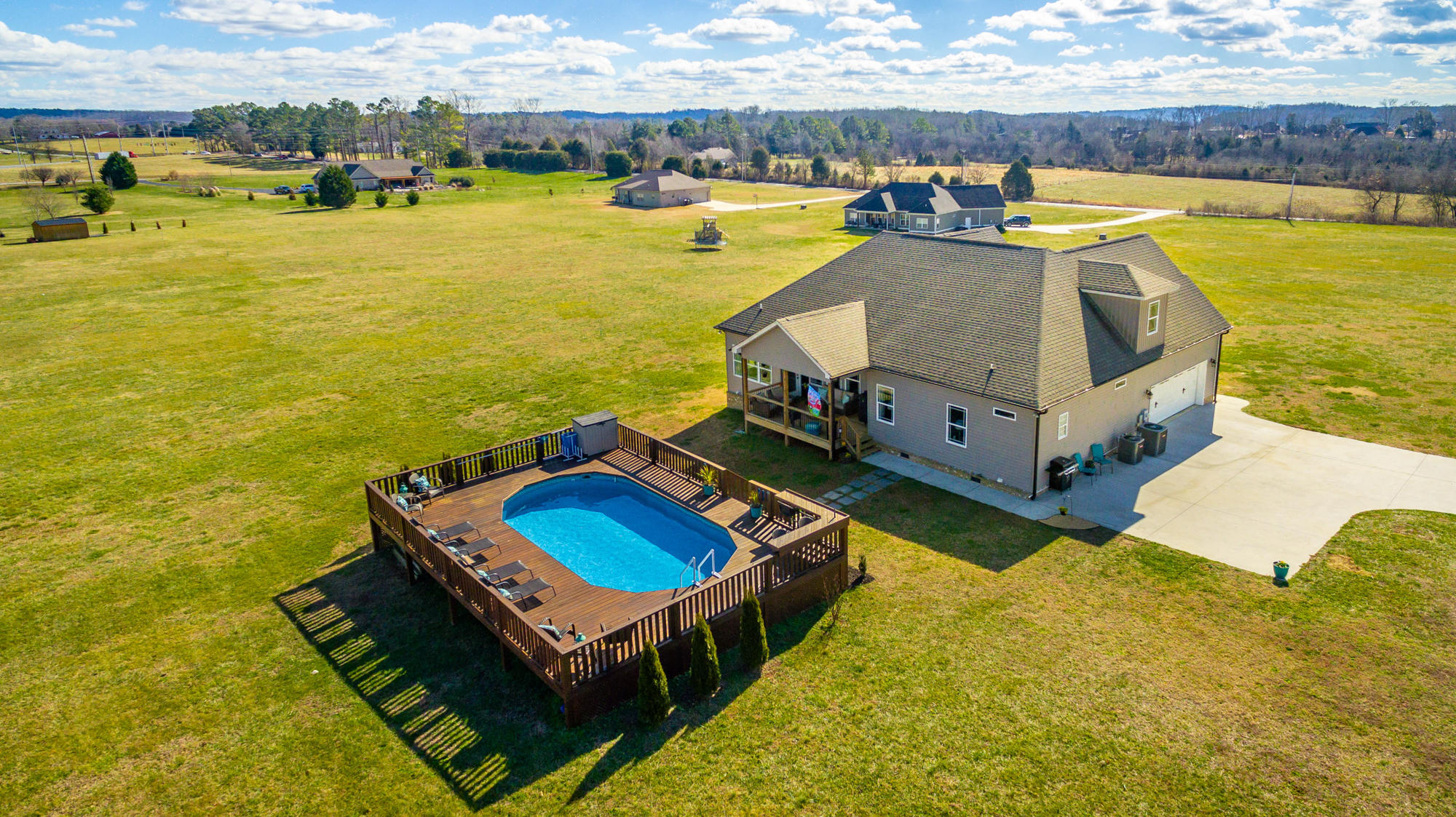 374 Lee Clarkson Road Chickamauga, GA 30707 - Photo 59 of 60 Pool and home
